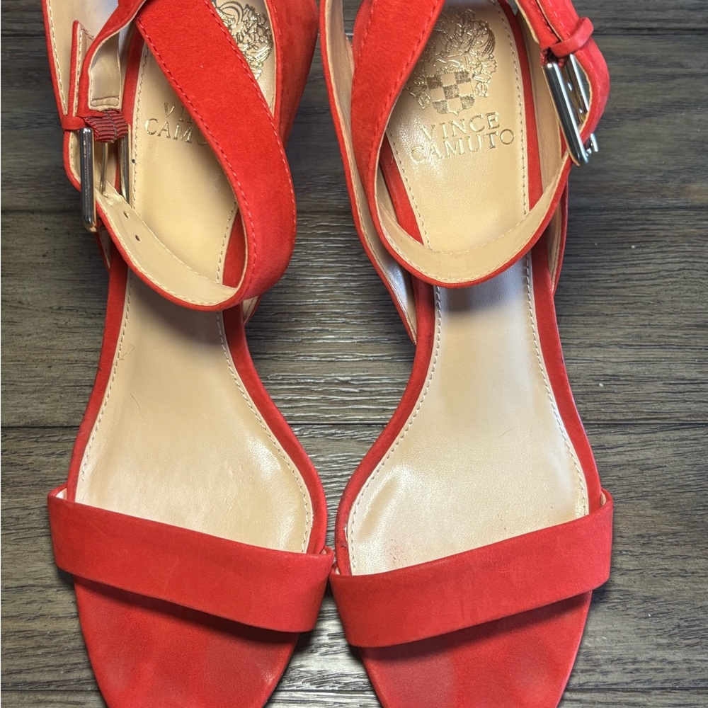 Vince Camuto Red Women's Suede Heels Women’s 8.5